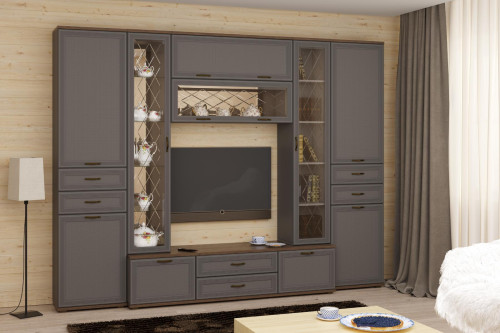 Гостиная Карина-3 серый Оникс  После того, как вы сделаете заказ, мебель придет на московский склад в течении 10-12 рабочих дней