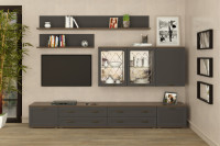 Гостиная Карина-10 с фасадом Серый Оникс