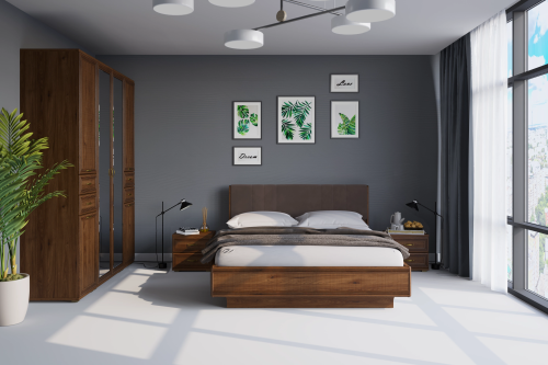 СК-1002 Готовый комплект для СПАЛЬНИ (кровать с подъемным механизмом) После того, как вы сделаете заказ, мебель придет на московский склад в течении 10-12 рабочих дней