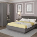 СК-1010 Готовый комплект для СПАЛЬНИ   - корпус Гикори Джексон светлый-фасад Серый Оникс, изголовье велюр